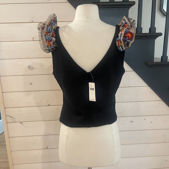 Anthropologie Eva Franco Embroidered Corset Top  Florence Size Medium - Picture 7 of 11